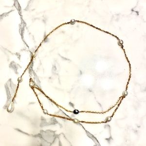 Beautiful Chanel Pearl & Gold Belt/Necklace